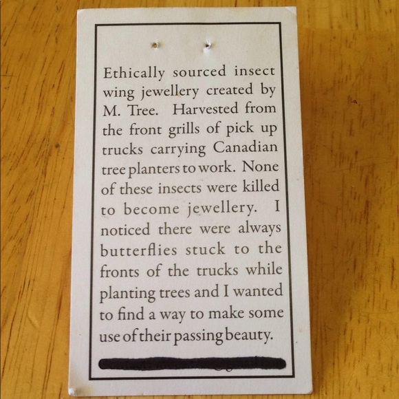 Handmade by me, shell and butterfly wing earrings - Picture 4 of 4